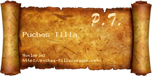 Puches Tilla névjegykártya